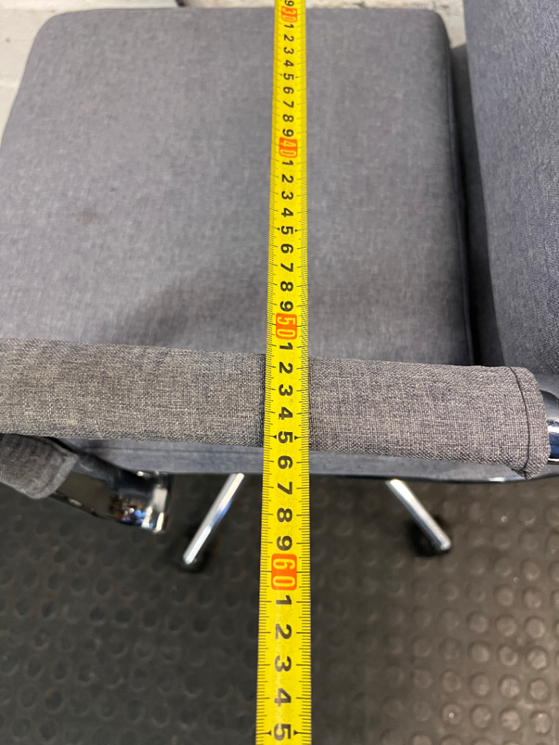 Grey Fabric High-Back Executive Office Chair — Well Used Condition