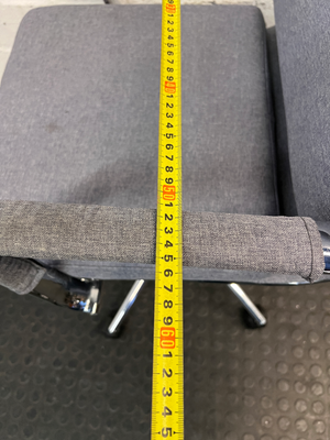 Grey Fabric High-Back Executive Office Chair — Well Used Condition