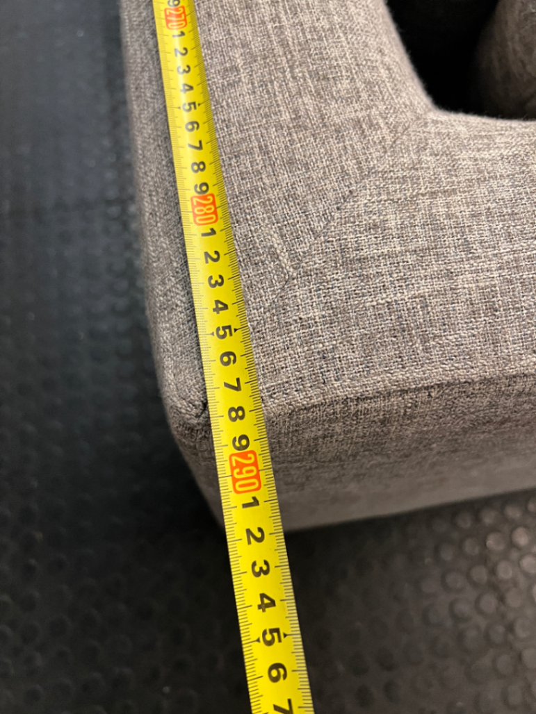 Grey Fabric L-Shape Corner Couch — Very Good Condition - 2ndhandwarehouse.com