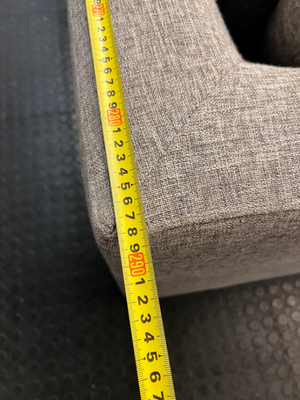 Grey Fabric L-Shape Corner Couch — Very Good Condition - 2ndhandwarehouse.com