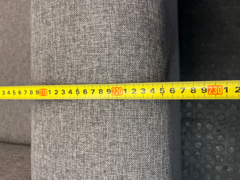 Grey L-Shape Material Couch - 2ndhandwarehouse.com
