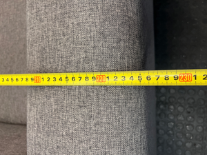 Grey L-Shape Material Couch - 2ndhandwarehouse.com