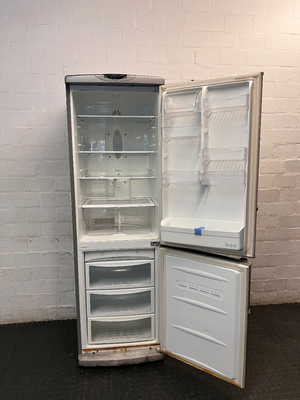 Grey LG Fridge Freezer with Bottom Freezer — Working Fridge with Loose Freezer Tray