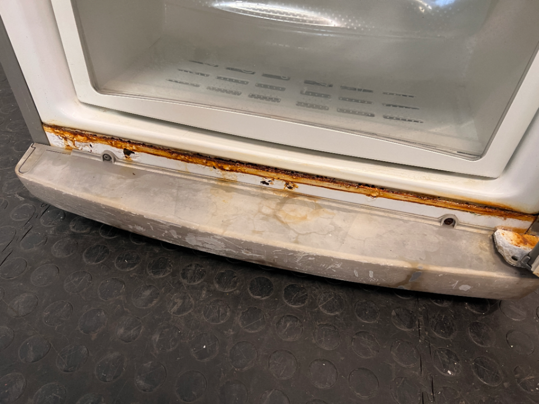 Grey LG Fridge Freezer with Bottom Freezer — Working Fridge with Loose Freezer Tray