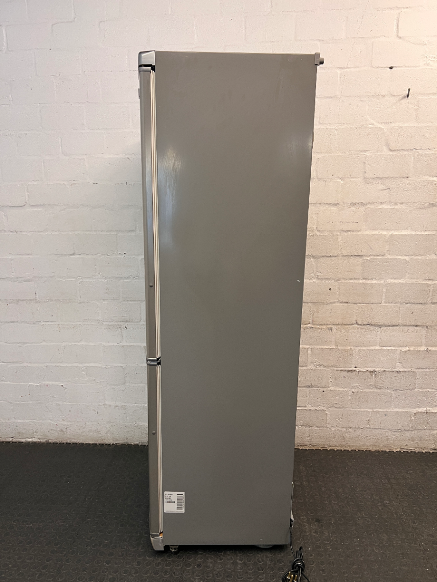 Grey LG Fridge Freezer with Bottom Freezer — Working Fridge with Loose Freezer Tray