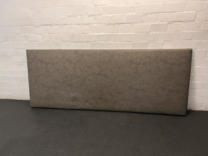 Grey Padded King Size Headboard - Notable Fabric Staining and Wear - 2ndhandwarehouse.com