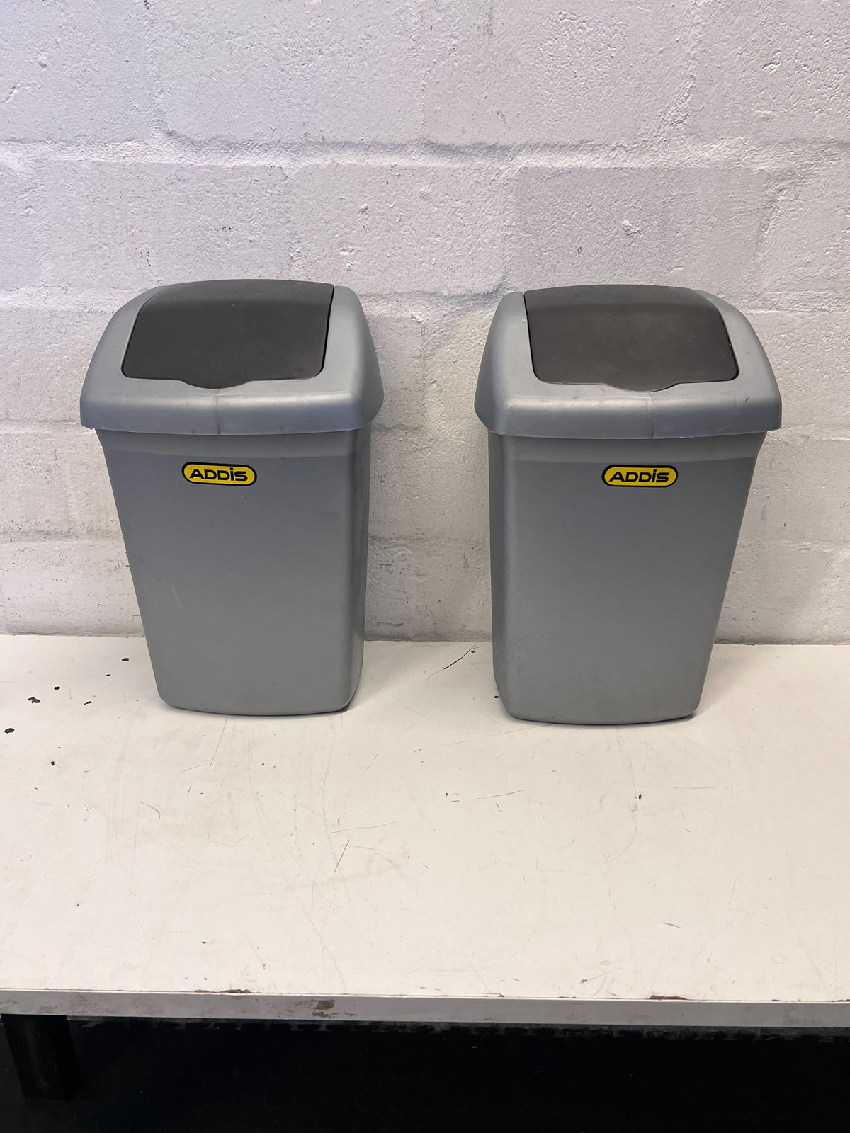 Grey Plastic Pedal Bin by Addis - Functional & Durable Trash Solution