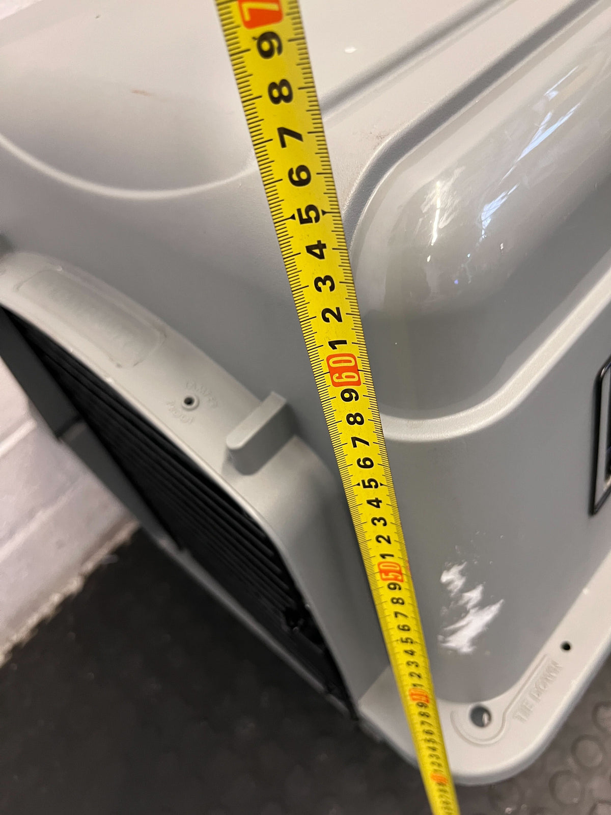 Grey Plastic Pet Carrier with Steel Door 80 BY 55 - Minor Scuff Marks