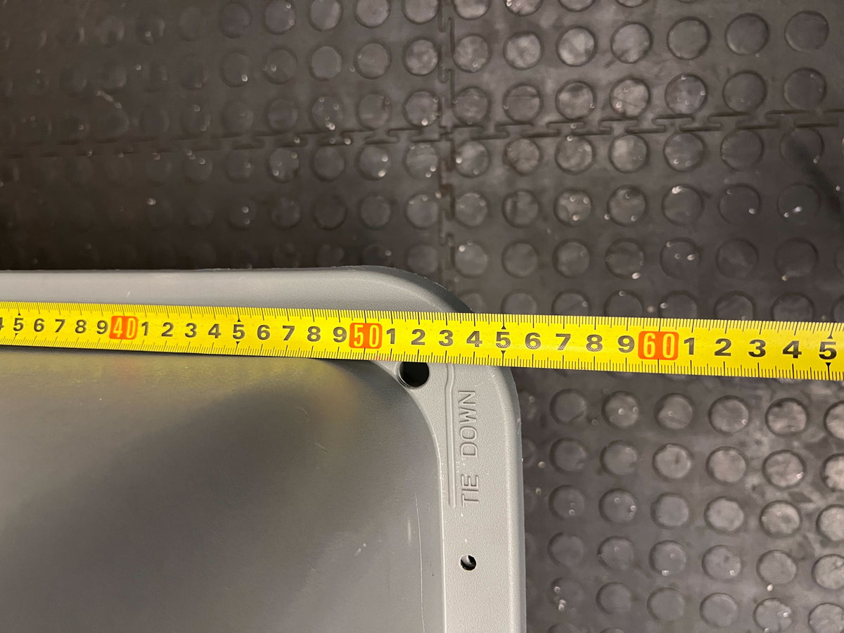 Grey Plastic Pet Carrier with Steel Door 80 BY 55 - Minor Scuff Marks