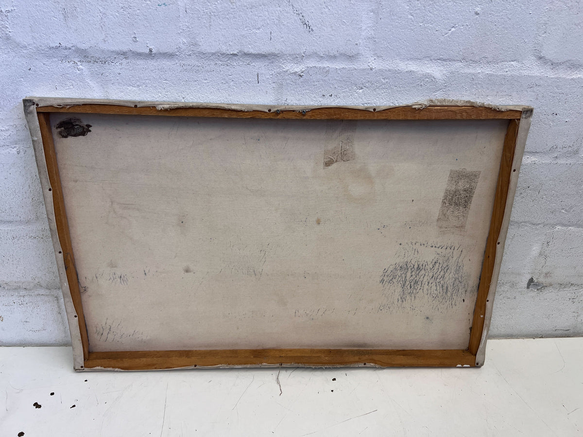Hand-Painted South African Landscape Art with Minor Damage - 2ndhandwarehouse.com