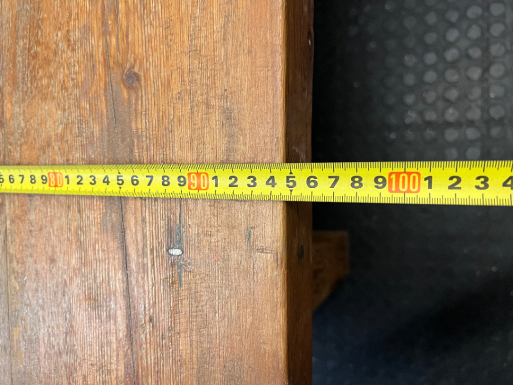 Hardwood Sealed Dining Table with Pedestal Legs — Used Good Condition - No Repairs Required - 2ndhandwarehouse.com