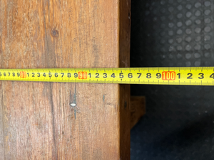 Hardwood Sealed Dining Table with Pedestal Legs — Used Good Condition - No Repairs Required - 2ndhandwarehouse.com