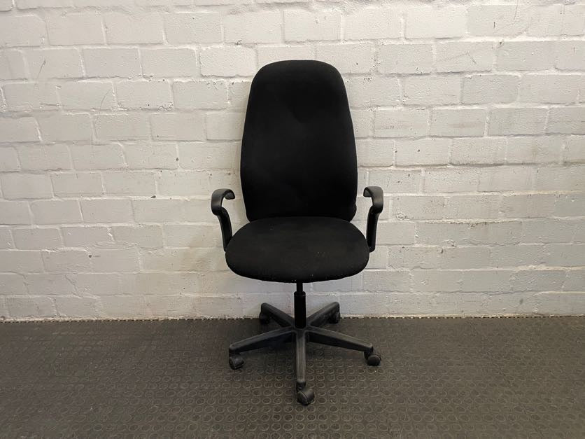High Back Black Fabric Office Chair
