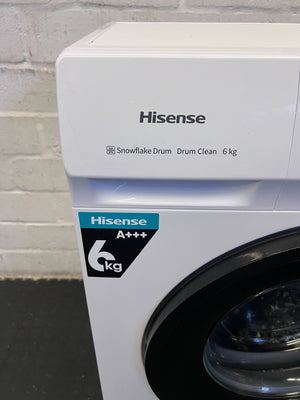 Hisense 6kg Front-Loading Washing Machine – White, A+++ Energy Rated - REDUCED