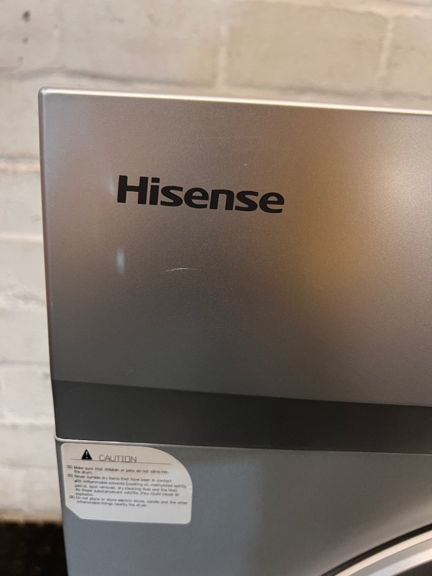 Hisense 8kg Front Load Tumble Dryer in Silver — Good Working Order - 2ndhandwarehouse.com