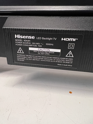 Hisense Flat Screen TV with Remote — Working Well; Used Condition