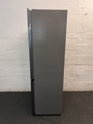 Hisense Metallic Fridge Freezer — Working Well; Fair Exterior Condition