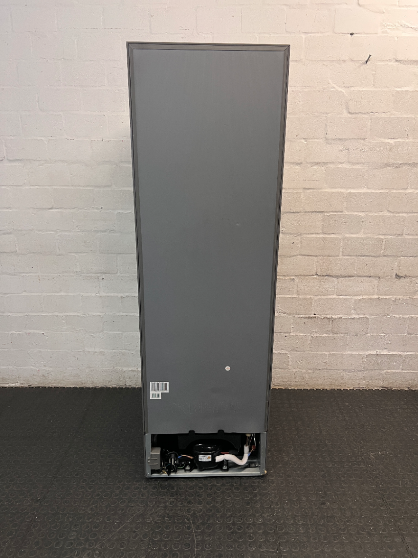 Hisense Metallic Fridge Freezer — Working Well; Fair Exterior Condition