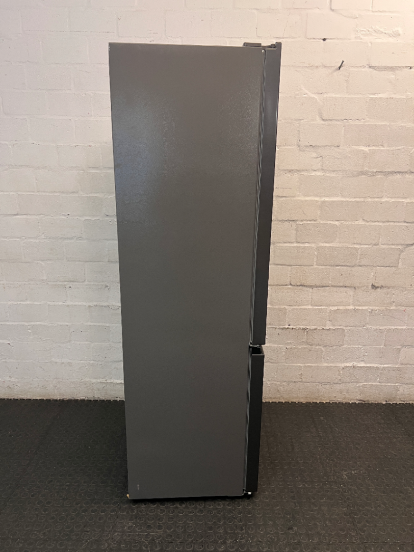 Hisense Metallic Fridge Freezer — Working Well; Fair Exterior Condition