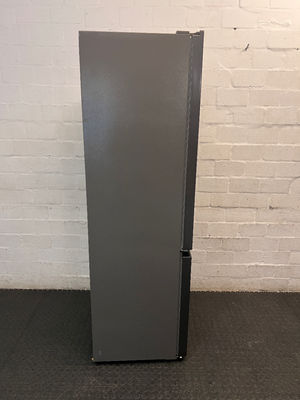Hisense Metallic Fridge Freezer — Working Well; Fair Exterior Condition