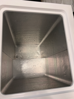 Hisense White Chest Freezer — Working Order with Heavy Exterior Wear