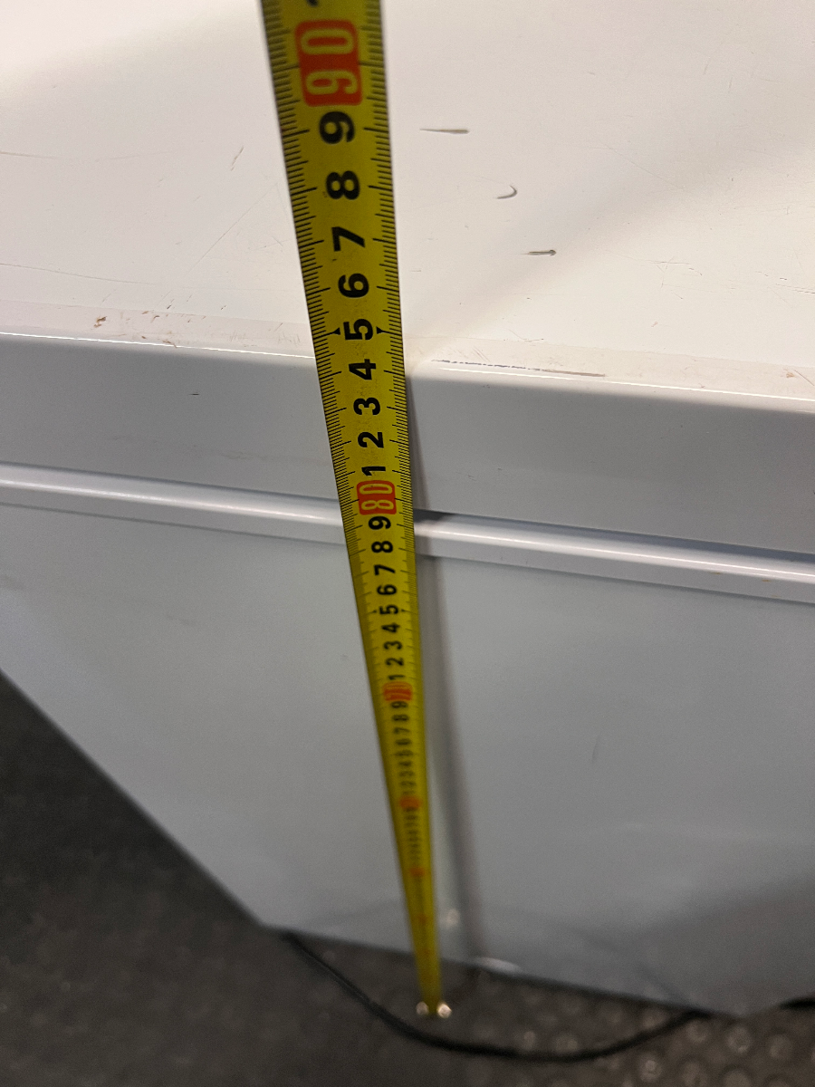 Hisense White Chest Freezer — Working Order with Heavy Exterior Wear