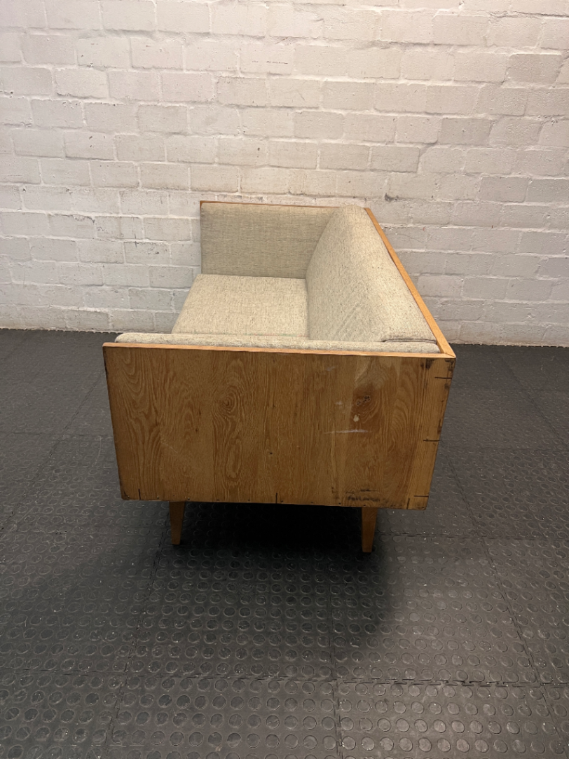 Homewood 2 Seater Couch with Oak Frame — Minor Scuffing on Base