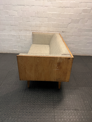 Homewood 2 Seater Couch with Oak Frame — Minor Scuffing on Base