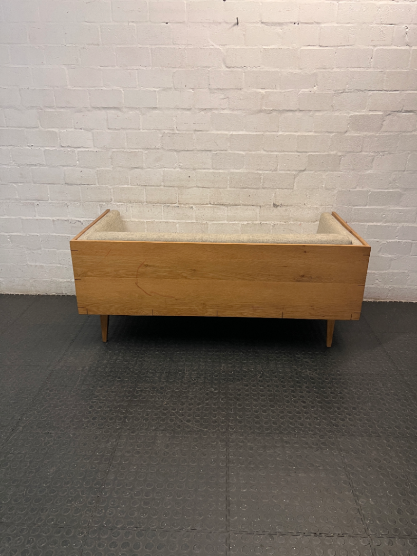 Homewood 2 Seater Couch with Oak Frame — Minor Scuffing on Base