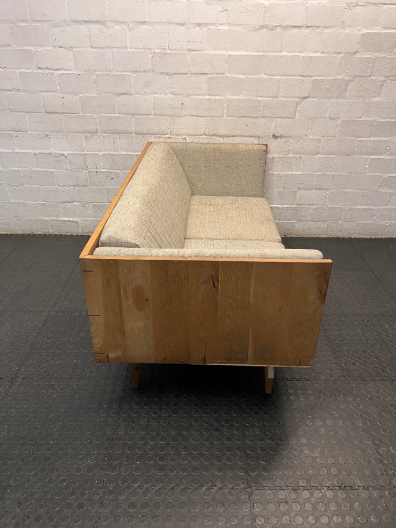 Homewood 2 Seater Couch with Oak Frame — Minor Scuffing on Base