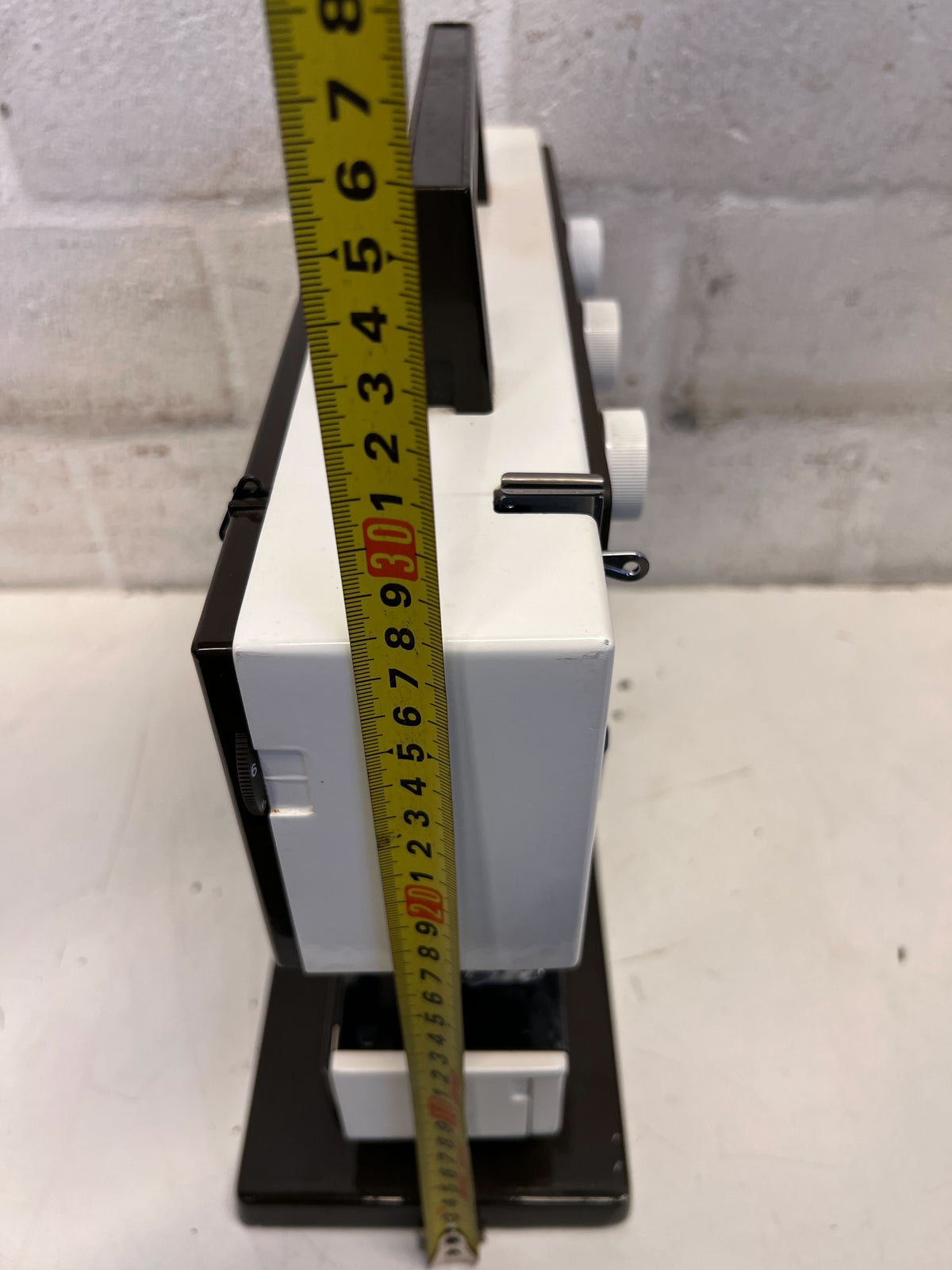 Husqvarna 3610 Vintage Sewing Machine - White and Brown, Minor Scuffs