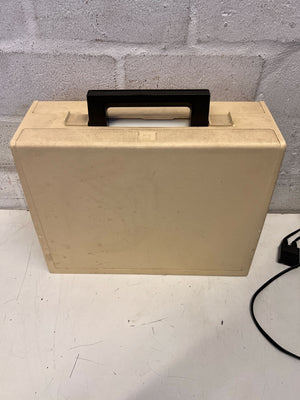 Husqvarna 3610 Vintage Sewing Machine - White and Brown, Minor Scuffs