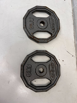 5kg Trojan Cast Iron Weight Plate – Slight Rust - 2ndhandwarehouse.com
