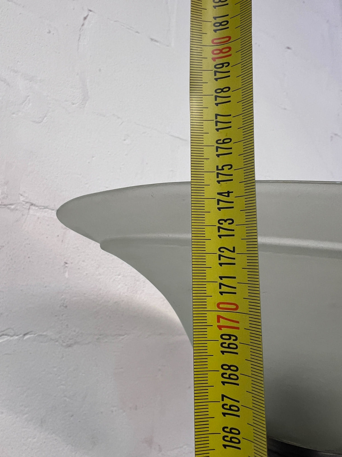 Elegant Black Metal Floor Lamp with Frosted Glass Shade - Shade is cracked - 2ndhandwarehouse.com