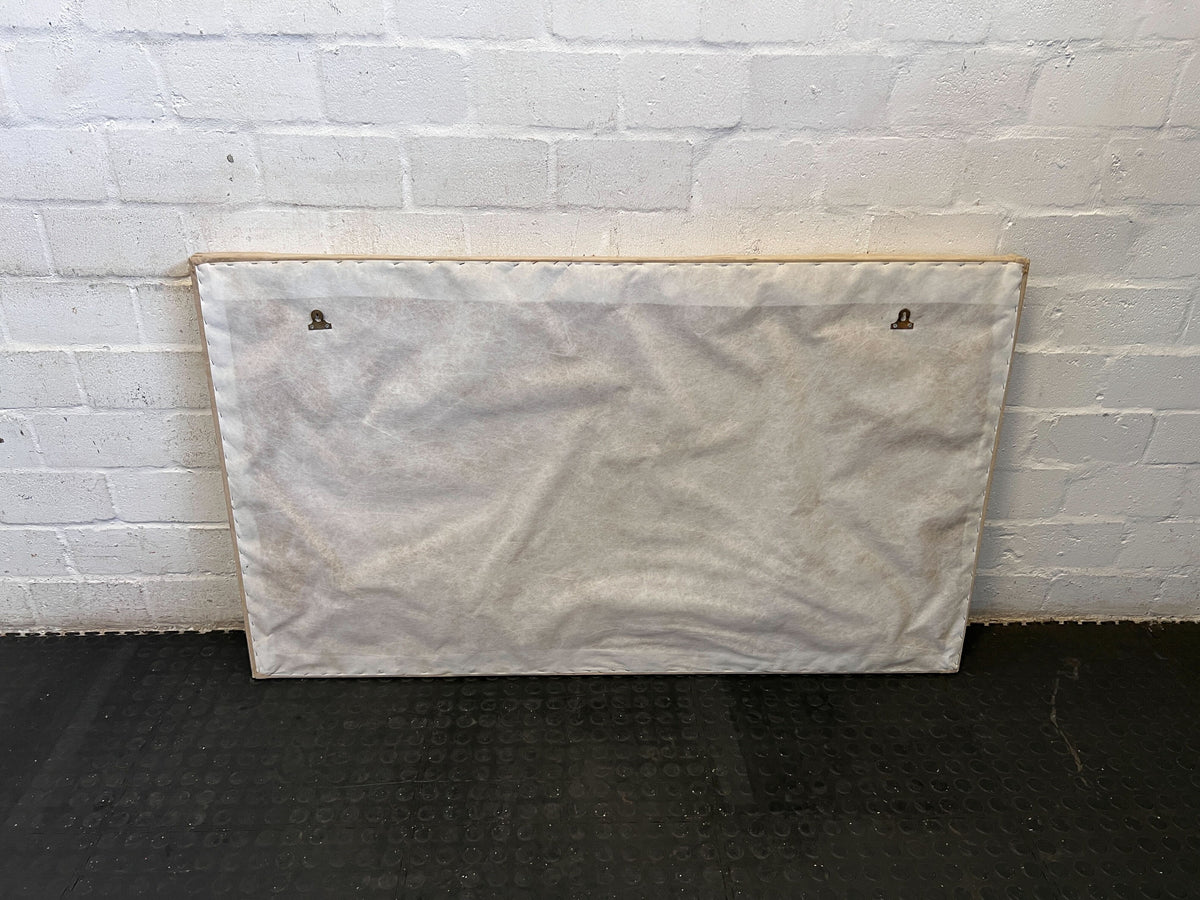 Versatile Cream Upholstered Double Headboard Panel