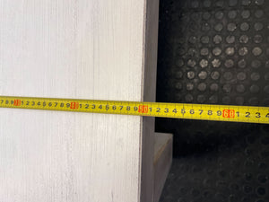 Versatile Whitewashed Wood Console Bench with Casters