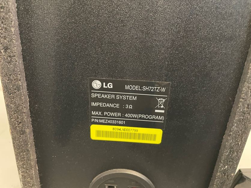 LG Subwoofer with 3 Speakers - 2ndhandwarehouse.com