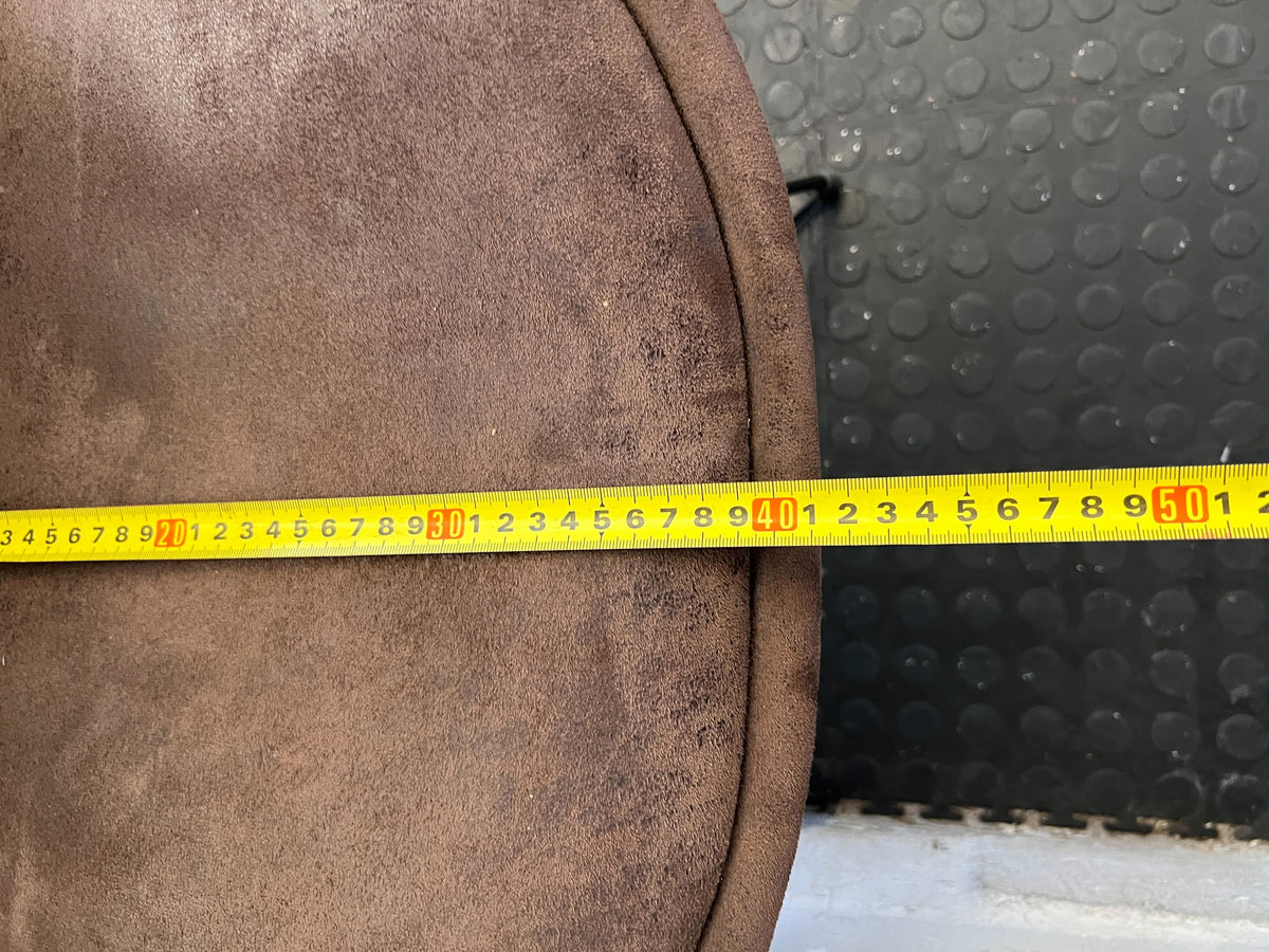 Stylish Brown Upholstered Dining Chair with Metal Legs - Minor Wear - 2ndhandwarehouse.com