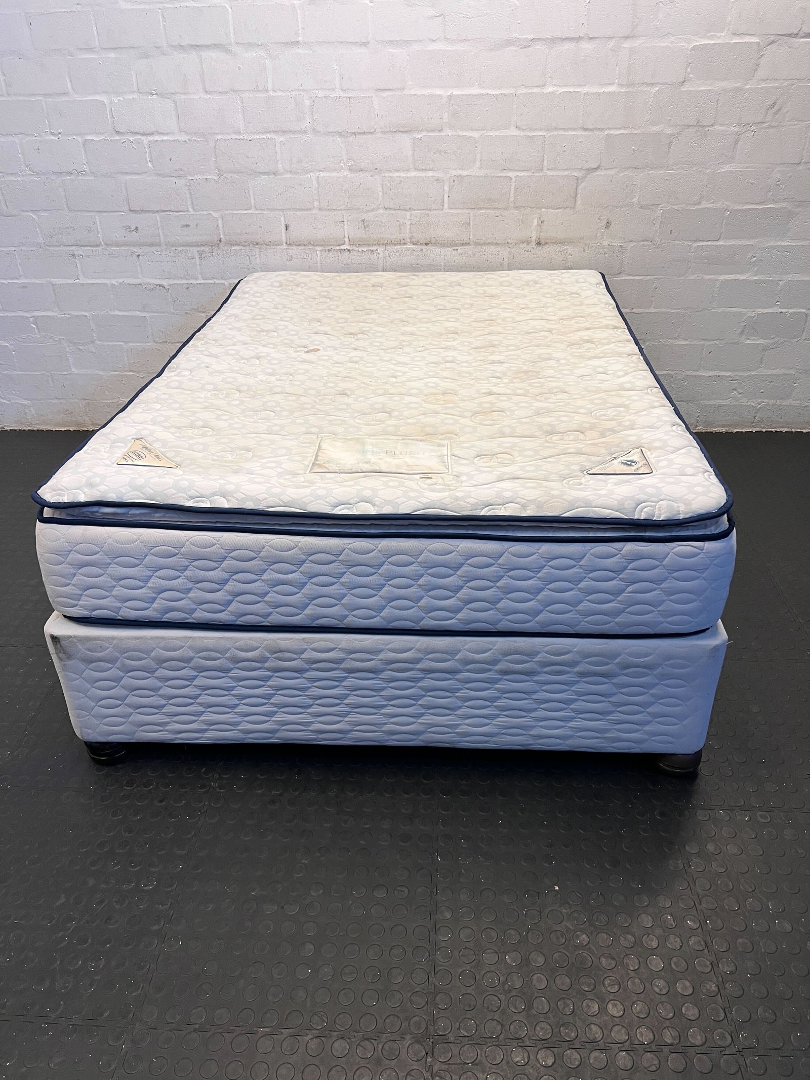 Comfortable Double Mattress Set with Stains
