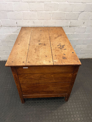 Vintage Wooden Desk with Drawers - Warm Brown Finish, Classic Design