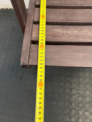 Rustic Brown Wooden Slatted Chair - Stylish and Comfortable