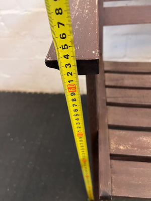 Rustic Brown Wooden Slatted Chair - Stylish and Comfortable