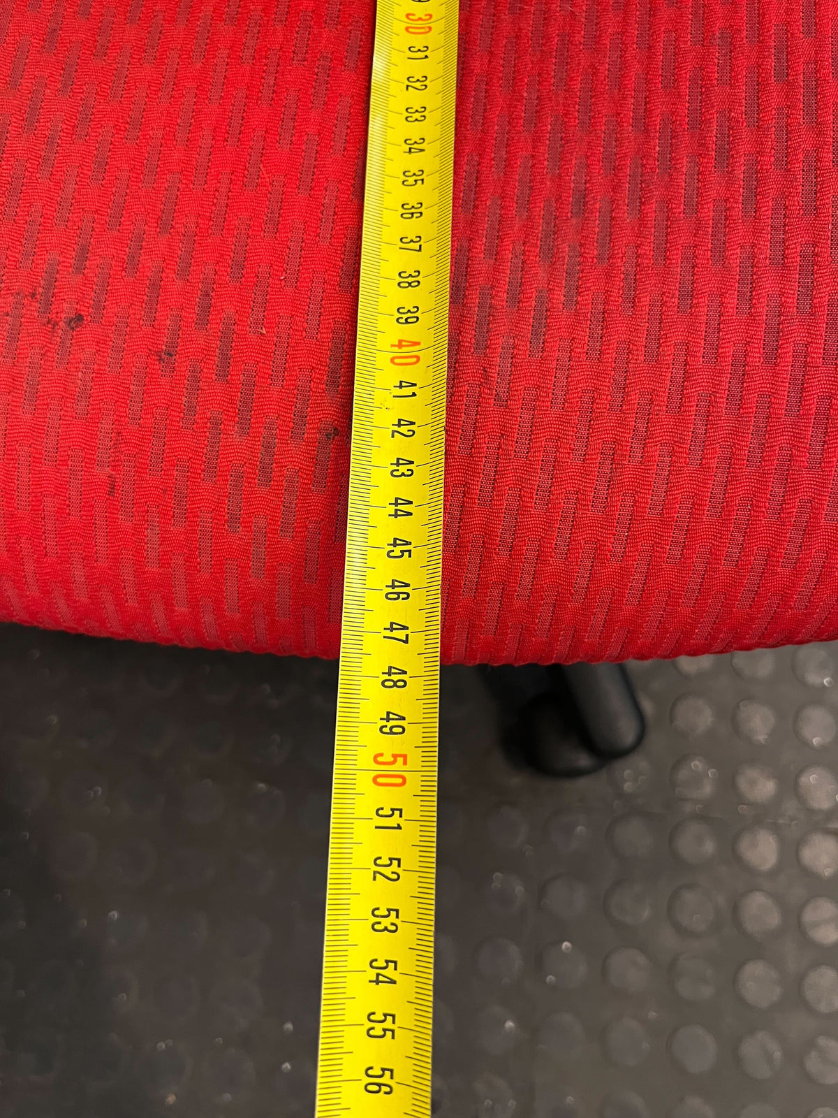 Ergonomic Red Desk Chair with Rolling Base – Minor Wear