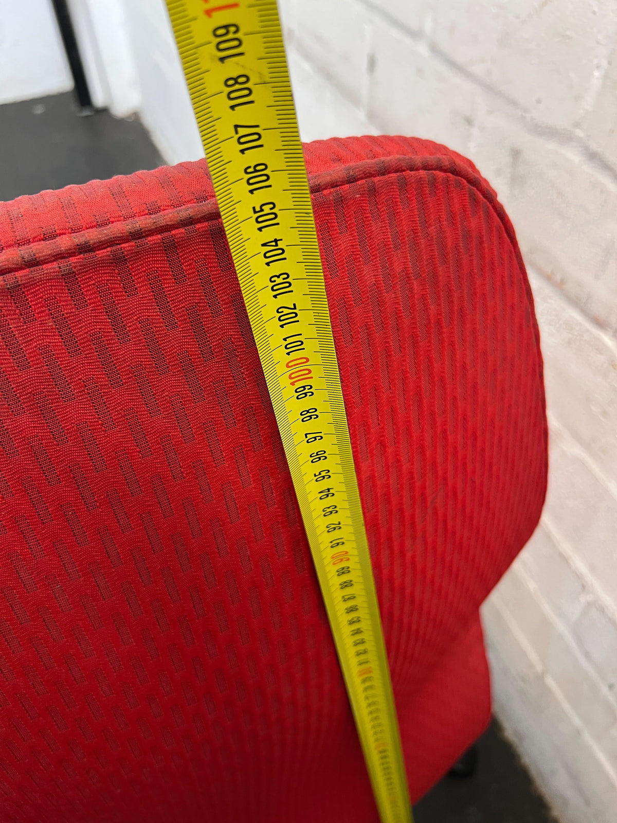 Ergonomic Red Desk Chair with Rolling Base – Minor Wear