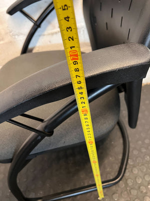 Modern Black Sled Base Office Visitor Chair - 2ndhandwarehouse.com