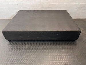 Black Double Bed Base - Simple, Modern Design, No Mattress Included