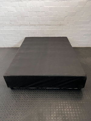 Black Double Bed Base - Simple, Modern Design, No Mattress Included