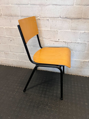 Vintage Wood & Metal Utility Chair - 2ndhandwarehouse.com