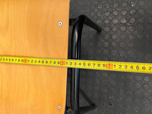 Vintage Wood & Metal Utility Chair - 2ndhandwarehouse.com