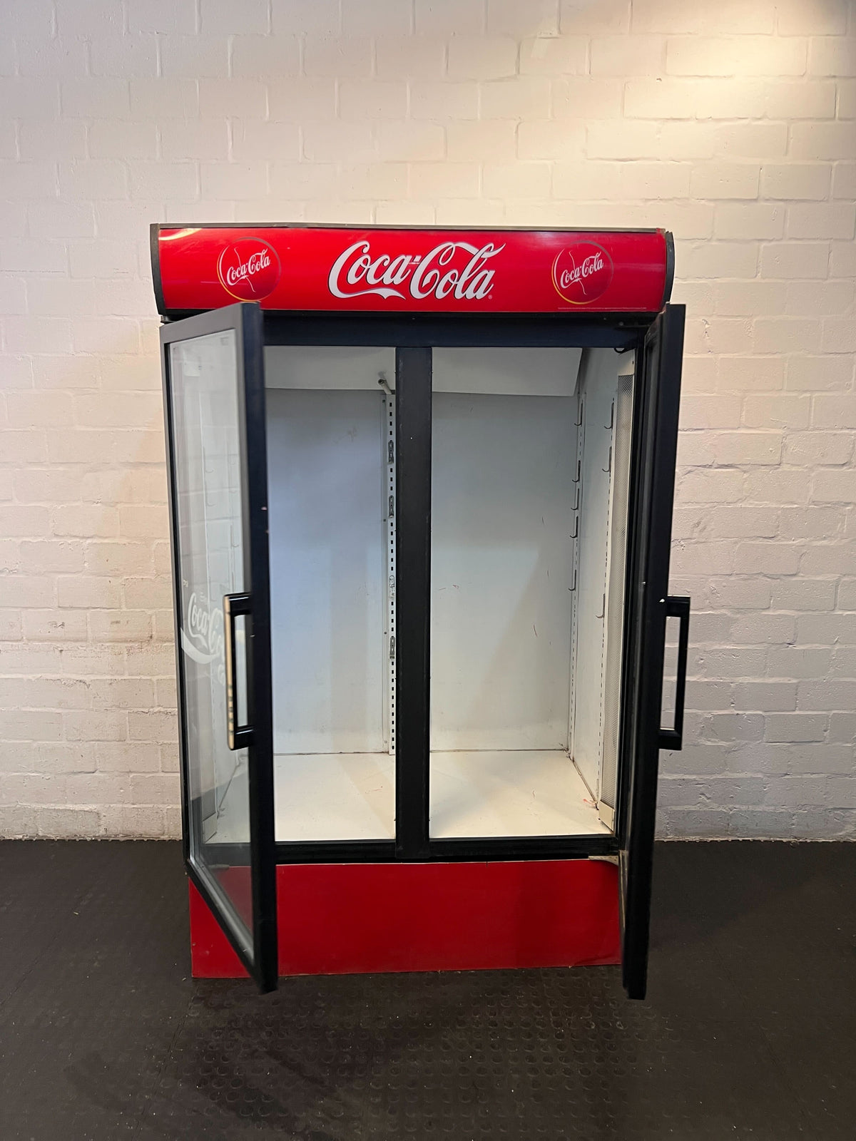 Vintage Double Glass Door Refrigerator(Has no Compressor/no electric cables) – Red and Black